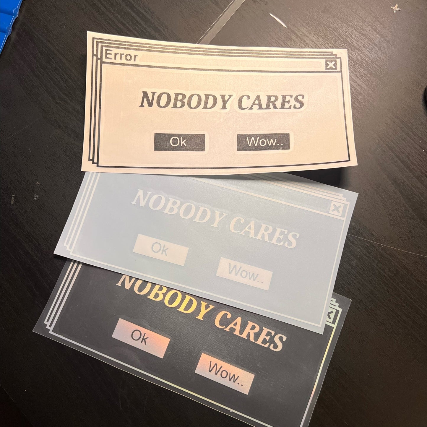 NOBODY CARES Sticker